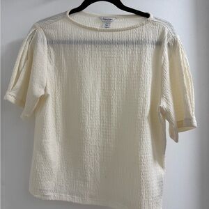 Calvin Klein Cream Short Sleeve Top